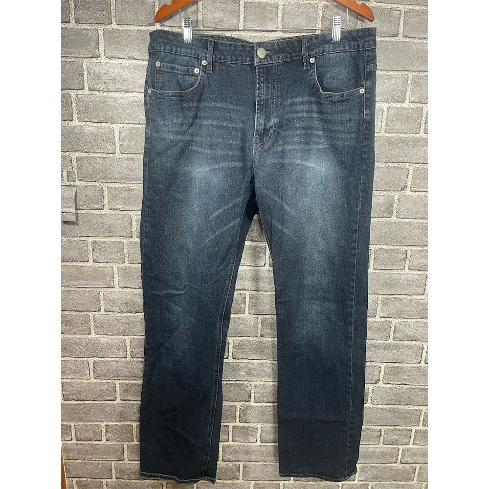 Indigo People Men's Relaxed Straight Jeans Blue Size 38x34 Dark Wash